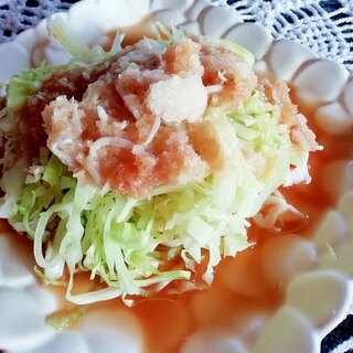 【和食料理】レンチンキャベツの大根おろしサラダ